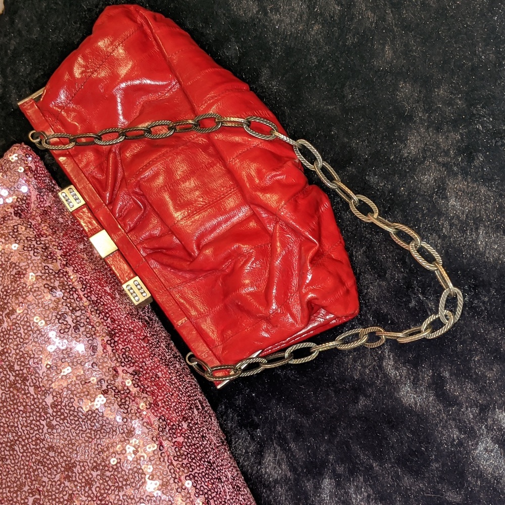 Mischka Badgley Red Clutch